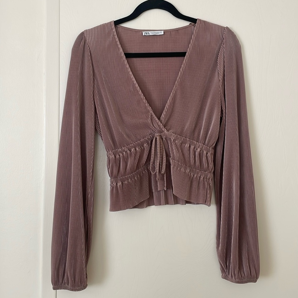 Zara pleated blouse